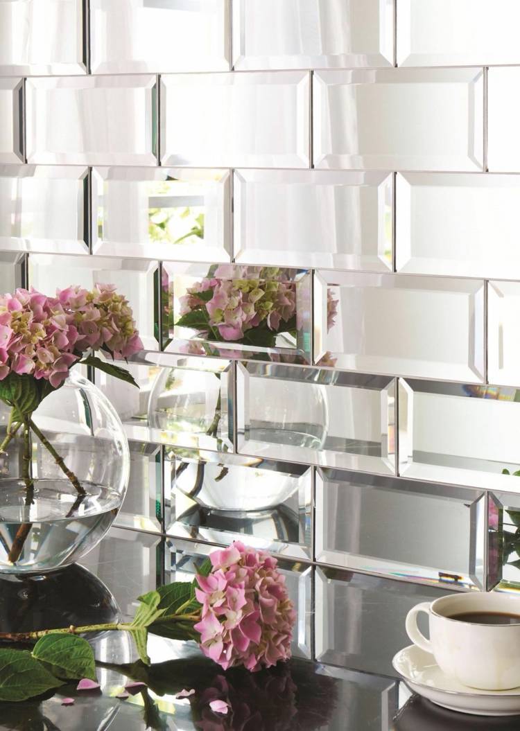 Spiegelfliesen Ideen Wand gestalten Wohnung einrichten Inspirationen