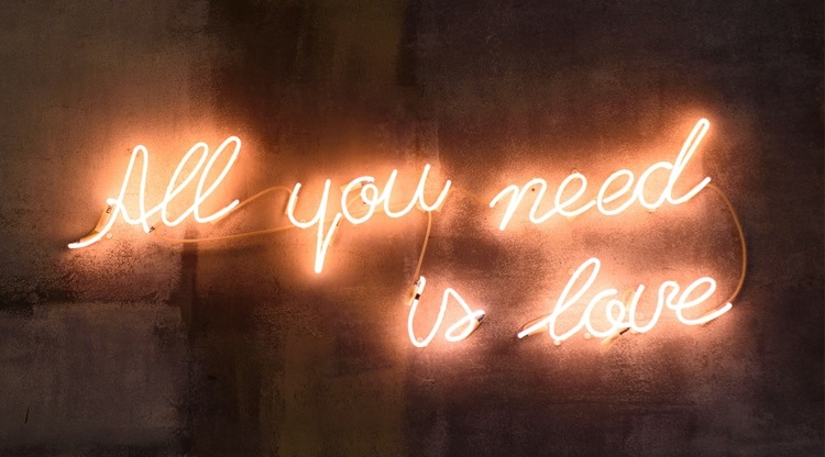 Zitate für den Neonschriftzug wählen - All you need is love