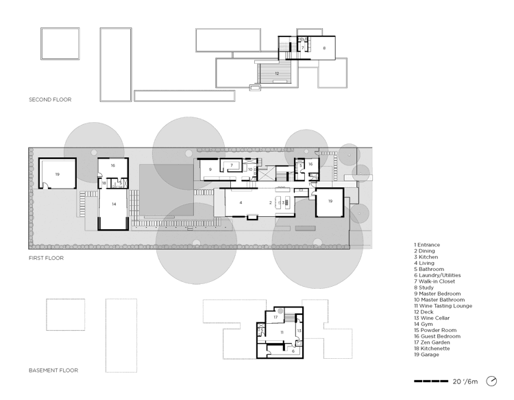 dekorative Ziegelwand Einfamilienhaus Bauplan Grundriss