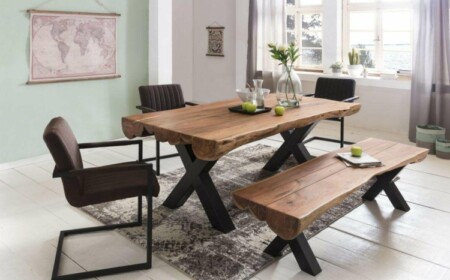 landhausstil esszimmer einrichten modern sitzbank holz