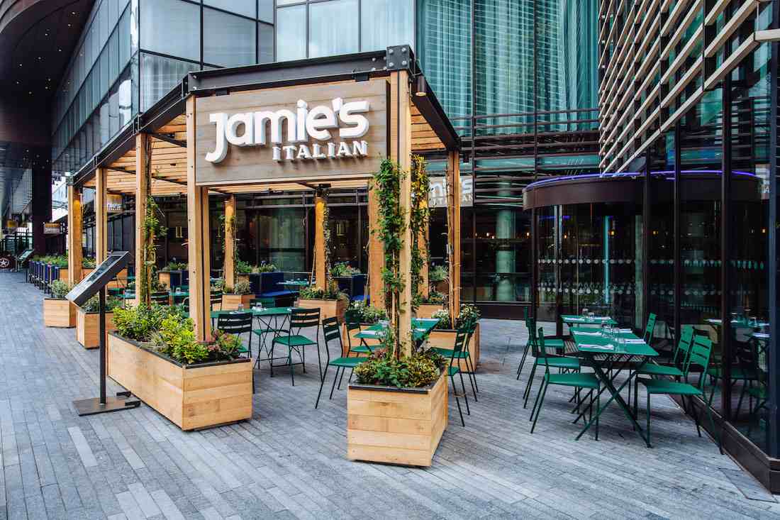 Jamies Italian Restaurantkette London geschlossen pleite