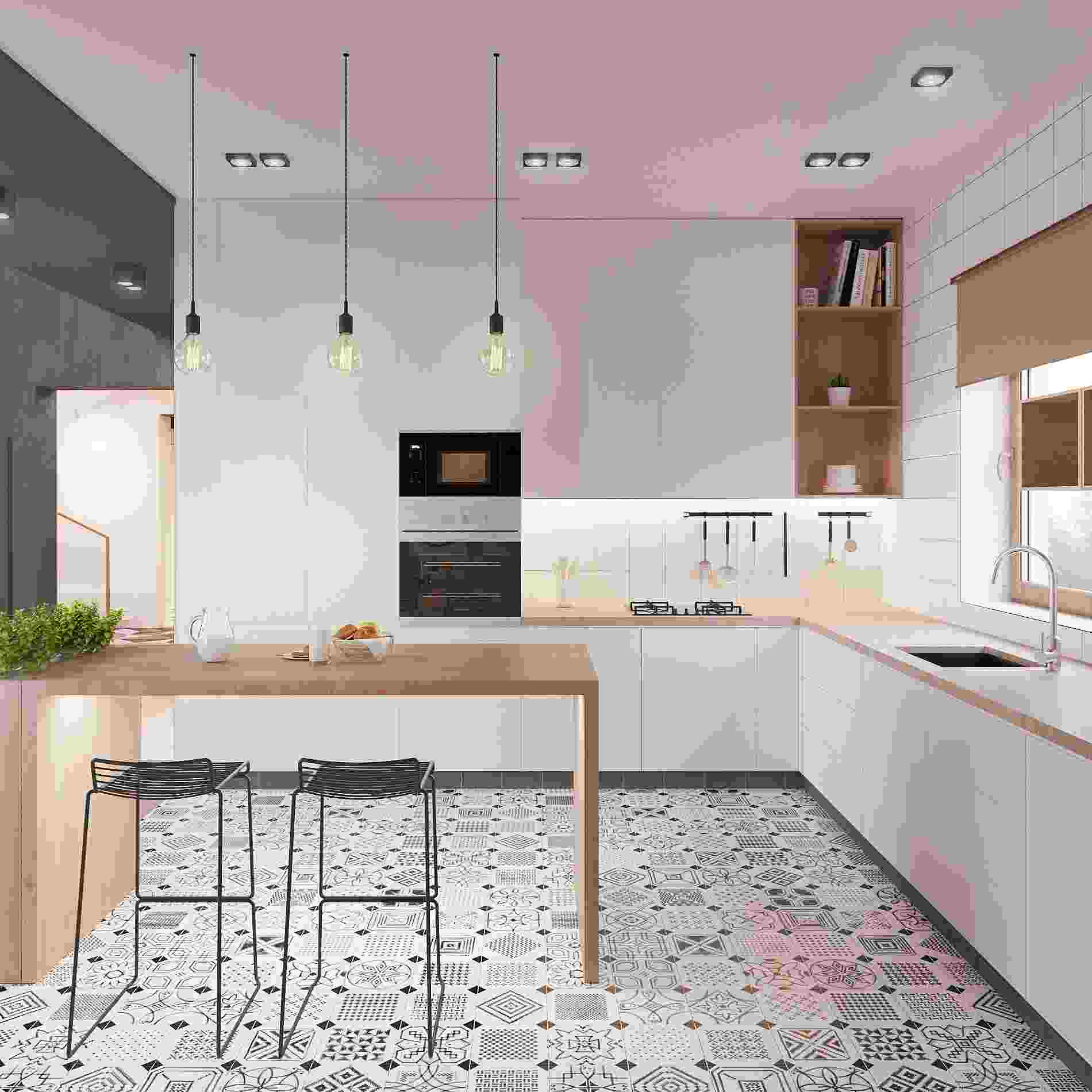 Küche skandinavisch einrichten Ideen Dekoideen Moderne Wohnung Holztisch Design
