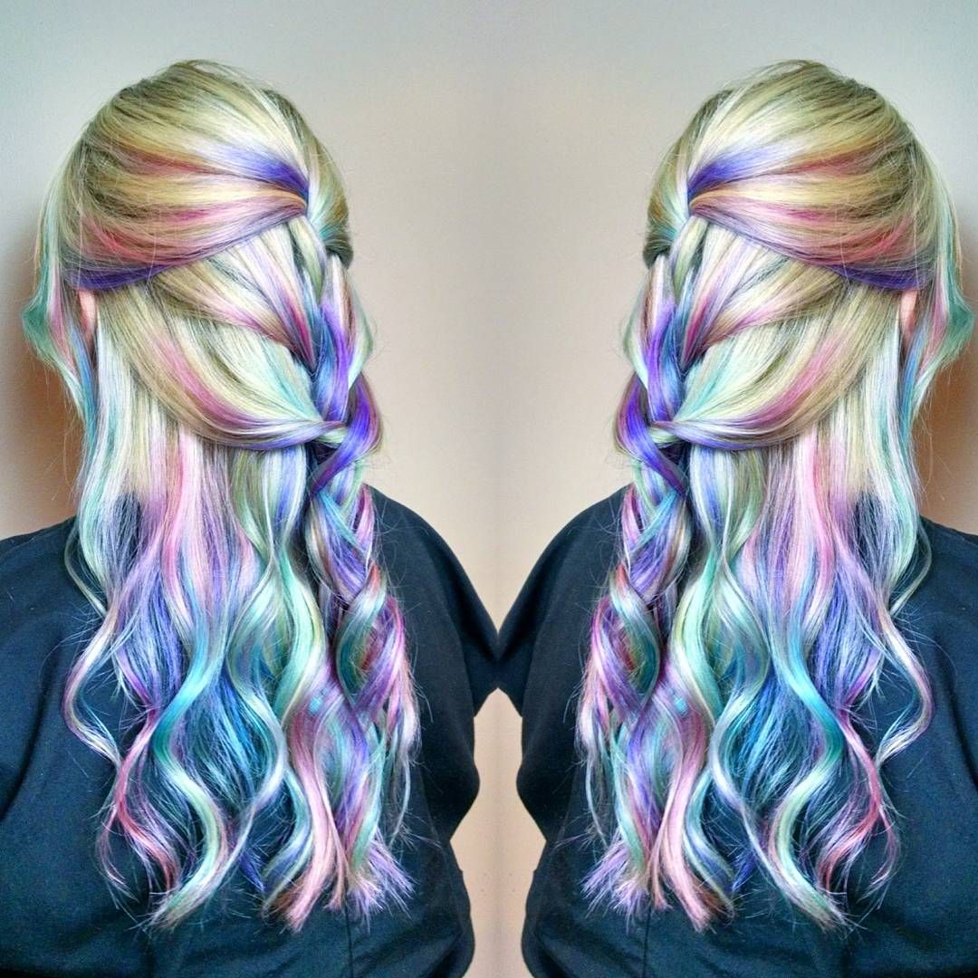 Opal Hair Ombre Look Pastrellfarben Haartrends Frisuren Damen