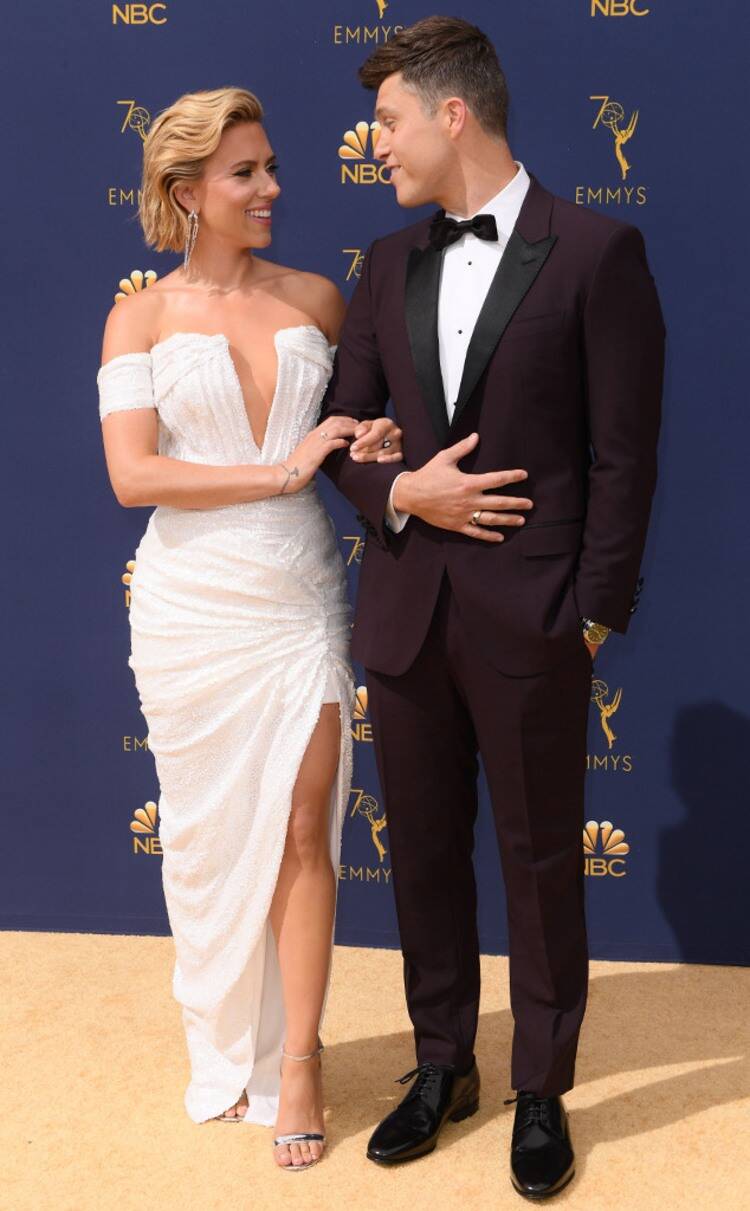 Scarlett Johansson und Colin Jost2018 Primetime Emmy Awards