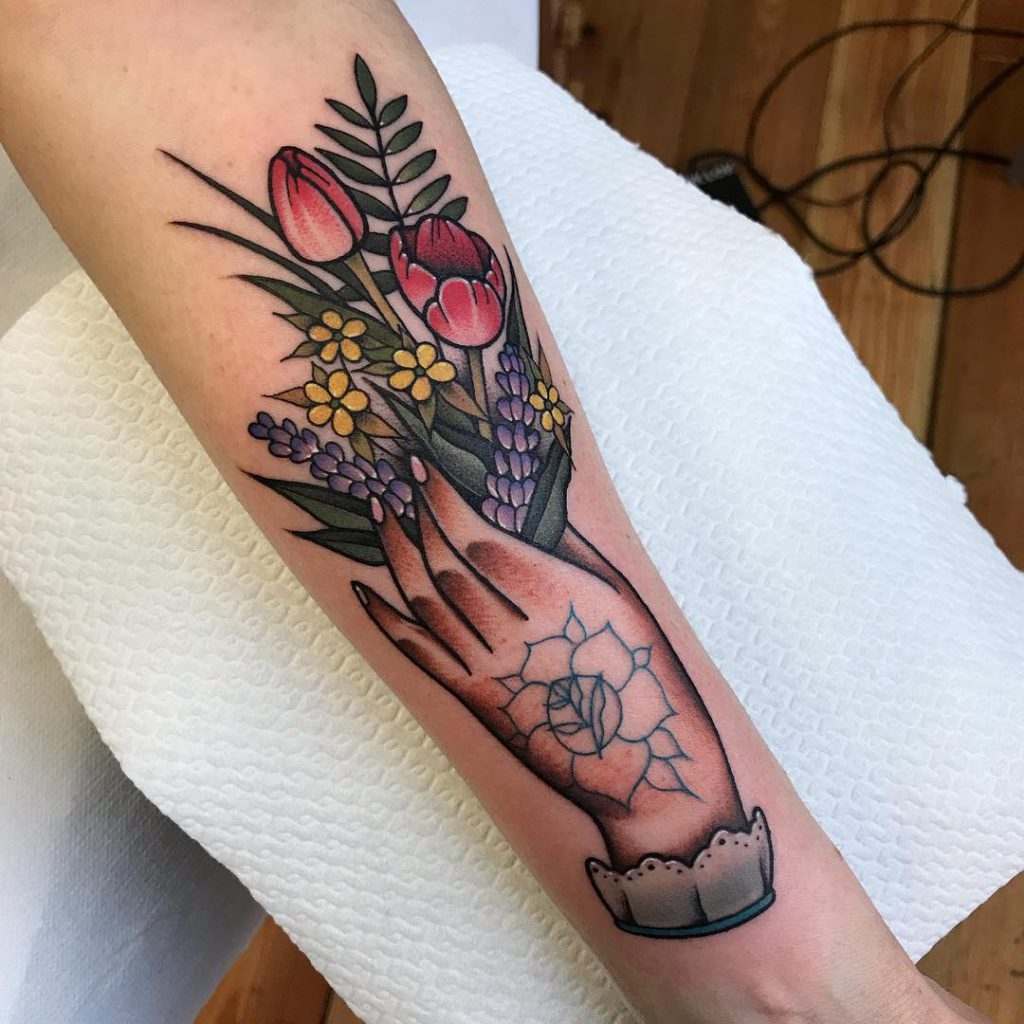 Tulpen Blumen Tattoo Unterarm Tattootrends 2019 Frauen
