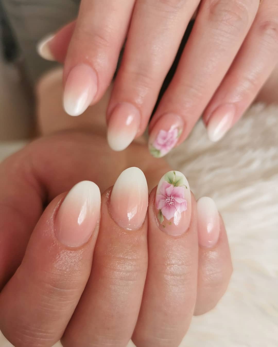 Babyboomer Nägel Gellack selber machen Nageldesign Blumen Sommer Trends