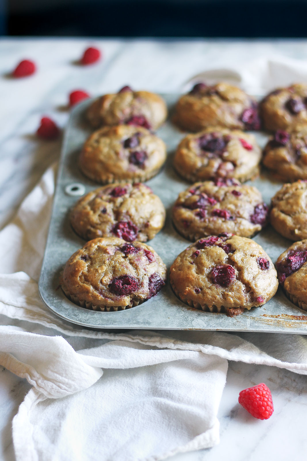 Baked Oatmeal Muffins Himmbeeren gesund Sommer abnehmen Haferlocken Frühstück Ideen