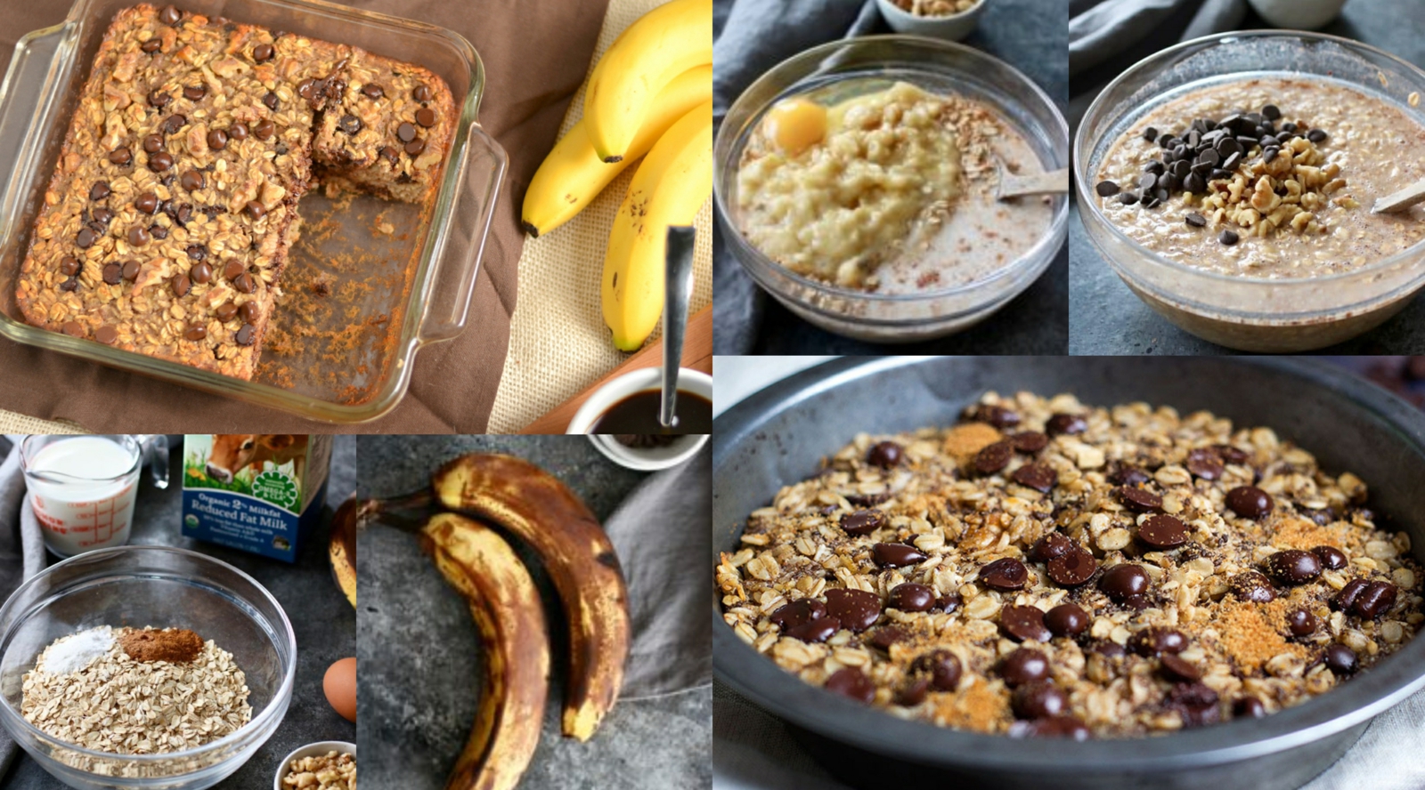 Baked Oatmeal Schoko Banane gesund zuckerfrei vegan Frühstück Haferflocken abnehmen