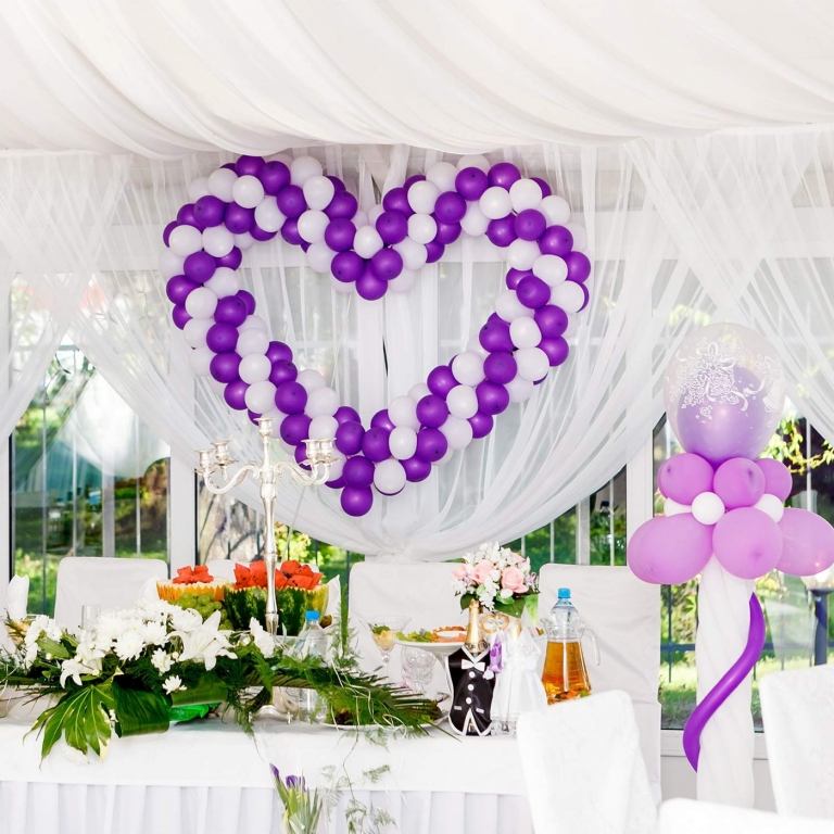 Ballonbogen und Ballongirlande Herz Hochzeit selber machen