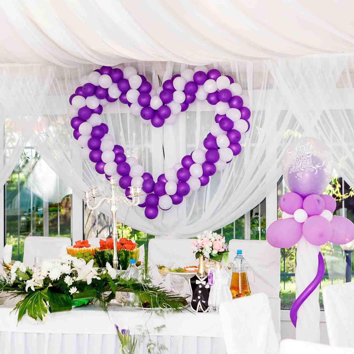 Ballonbogen und Ballongirlande Herz Hochzeit selber machen