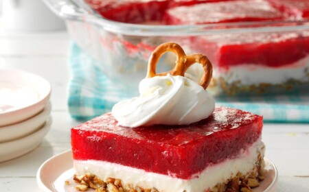 Erdbeer Brezel Dessert Rezept Nachtisch Sommer gesund