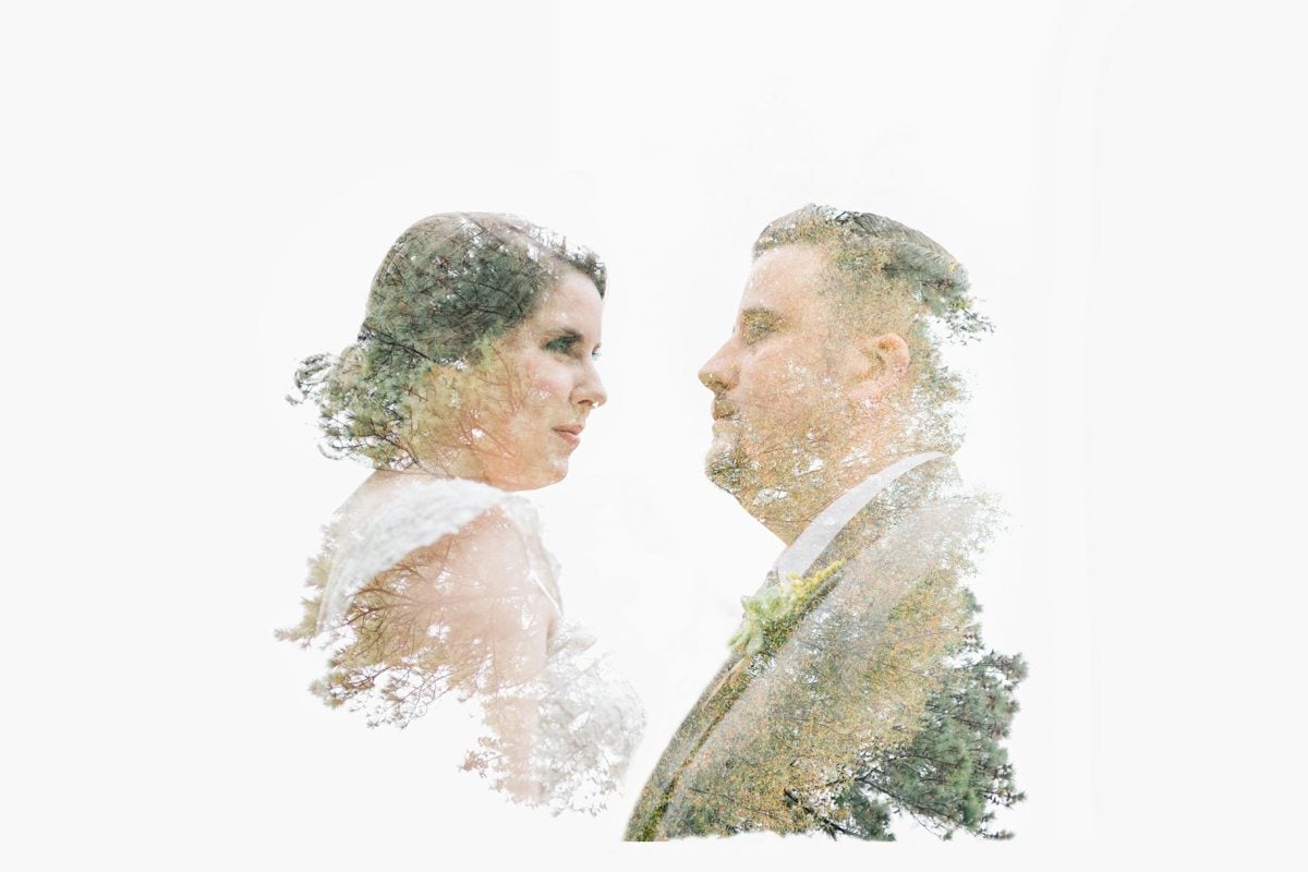 Foto in Farbe mit antikem Look als Effekt für originelle Hochzeitsfotos