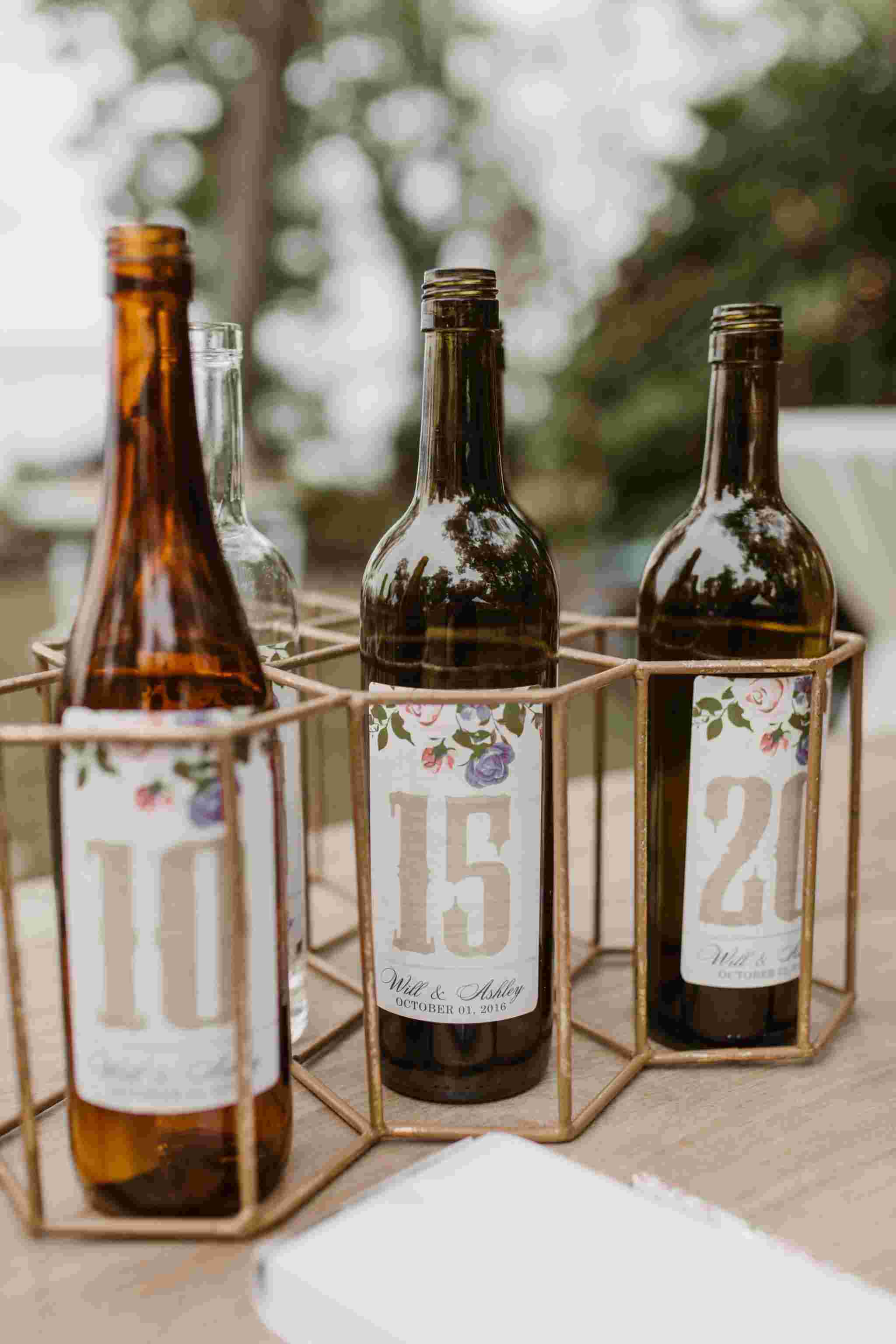 Gästebuch Hochzeit Alternative Weinflasche unterschreiben Hochzeit im Garten planen