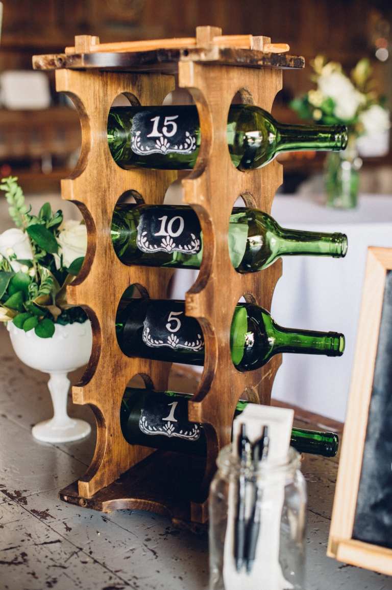 Gästebuch Hochzeit Alternative Weinflaschen Holzregal Jahrestag feiern