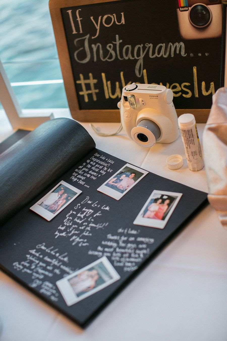 Gästebuch Hochzeit Alternative Polaroid Fotos Instagram Hashtag soziale Medien