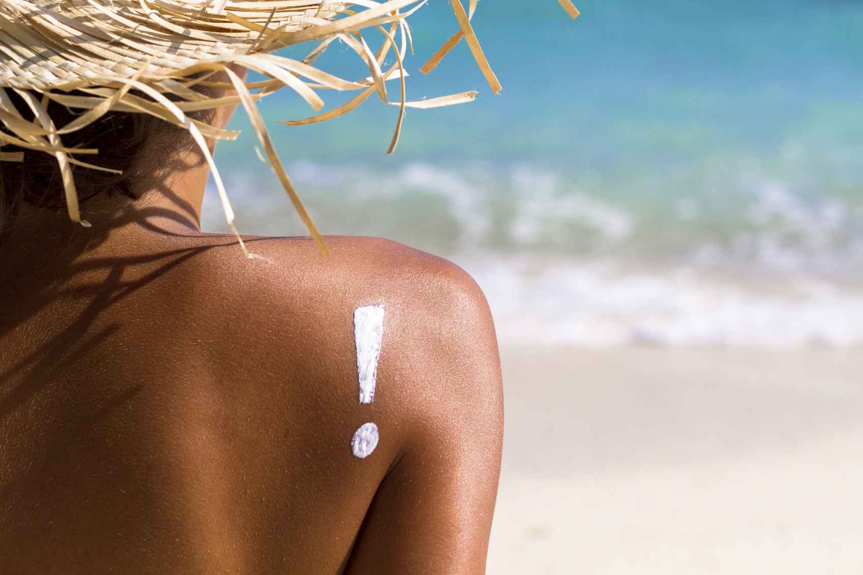 Hautpflege in the summer Sunburn mite Hausmittel sun protection sunscreen