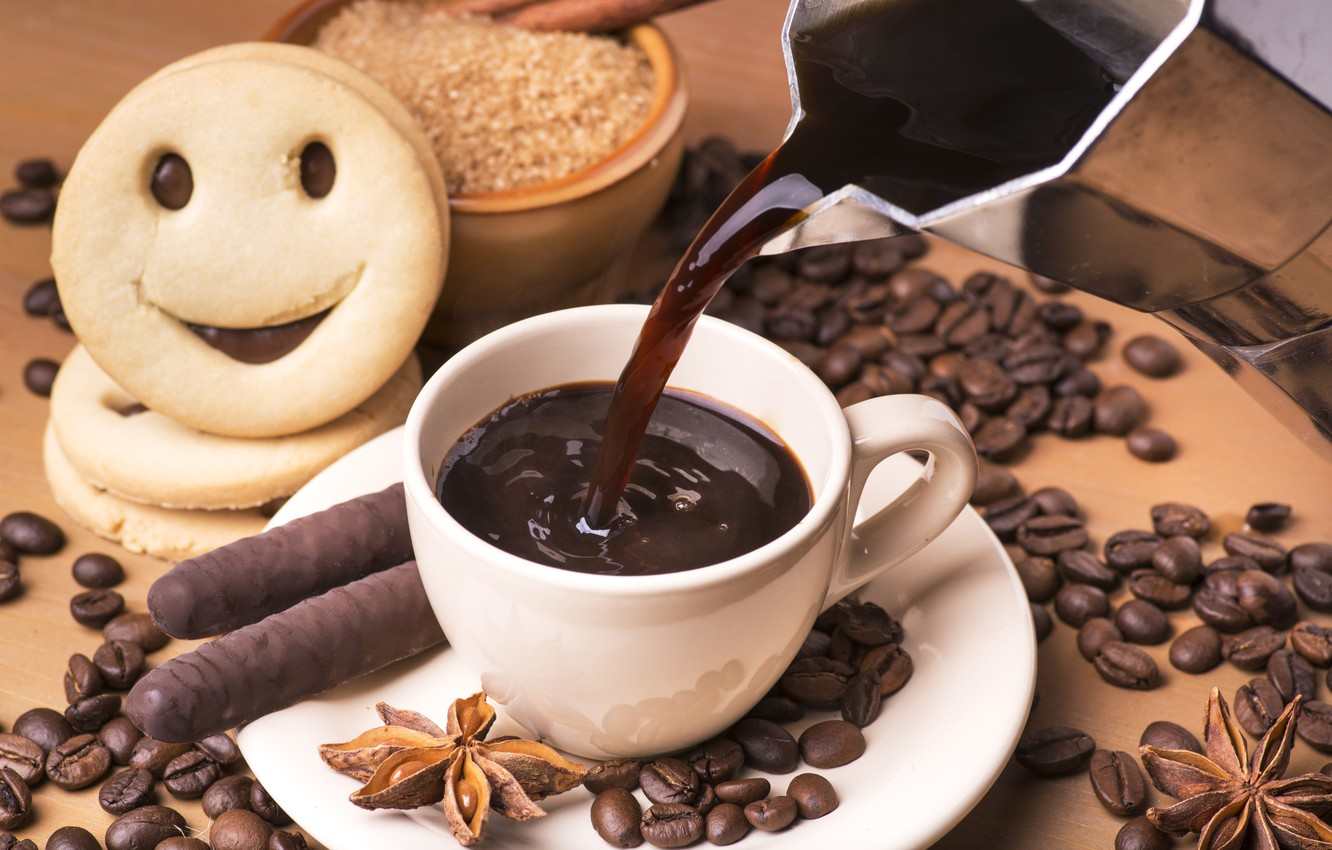 Kaffee kochen Espressomaschine Filterkaffee Kekse backen