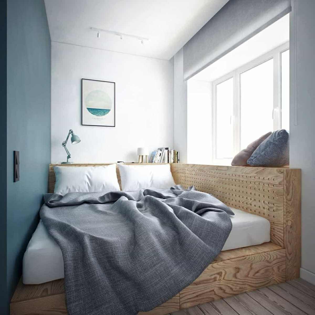 Podest als Schlafbereich bauen und als Stauraum nutzen im kleinen Schlafzimmer