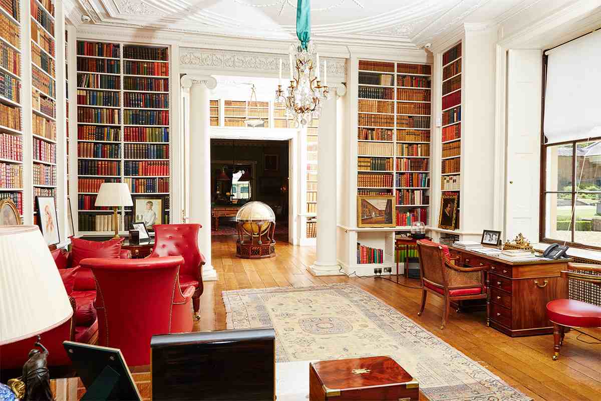   Prinzessin Diana Elternhaus views Althorp House Bibliothek Globus Holzboden 