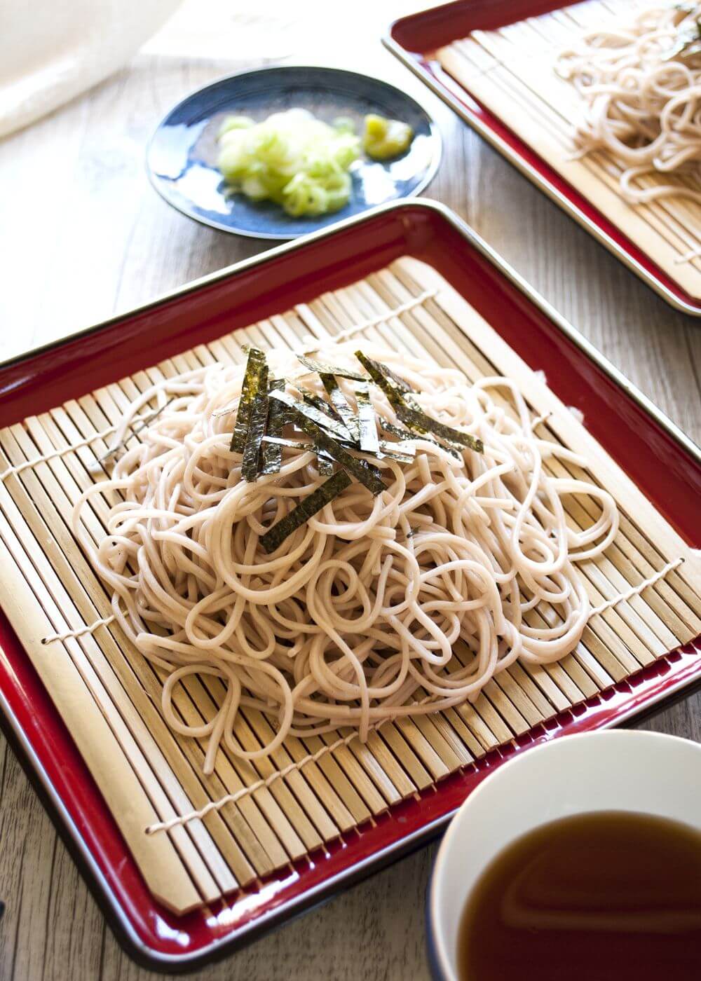 Soba Nudeln kalt Rezept Soja Sauce Algen Nuri japanische Küche gesund
