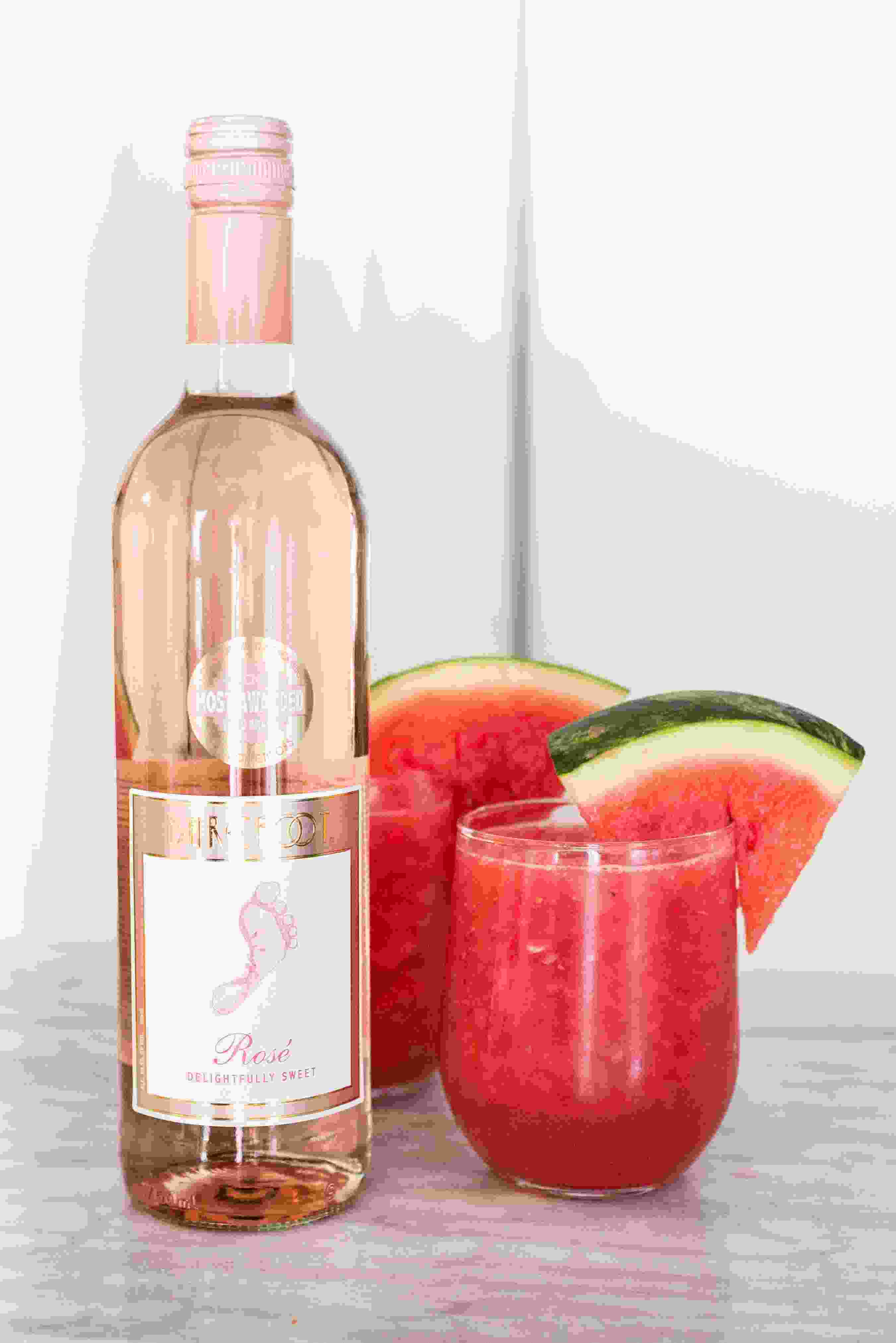 Wassermelone Wein Slushie Rezept Rosewein Sommergetränk Ideen gesund