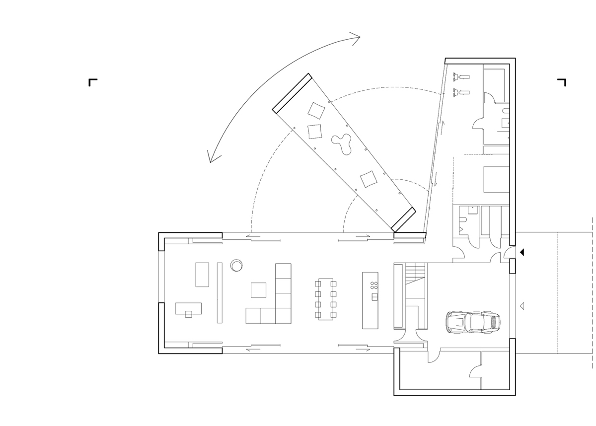 weiß und grau Bauplan Quadrant Haus Grundriss