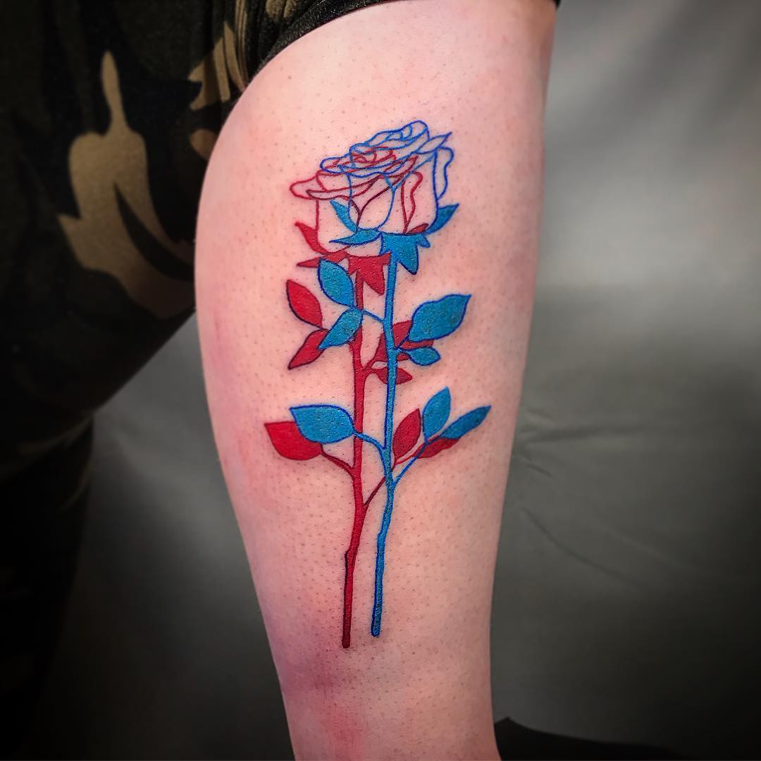 3D Tattoo Trends red ink tatoodesign Rosen