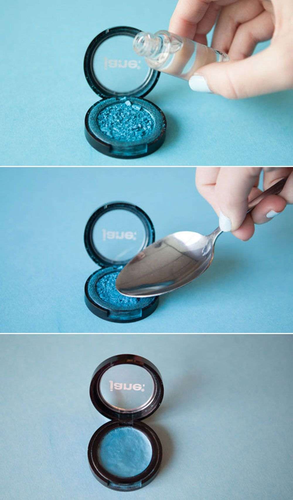 Beauty Upcycling Lidschatten gebrochen wieder verwenden DIY Anleitung