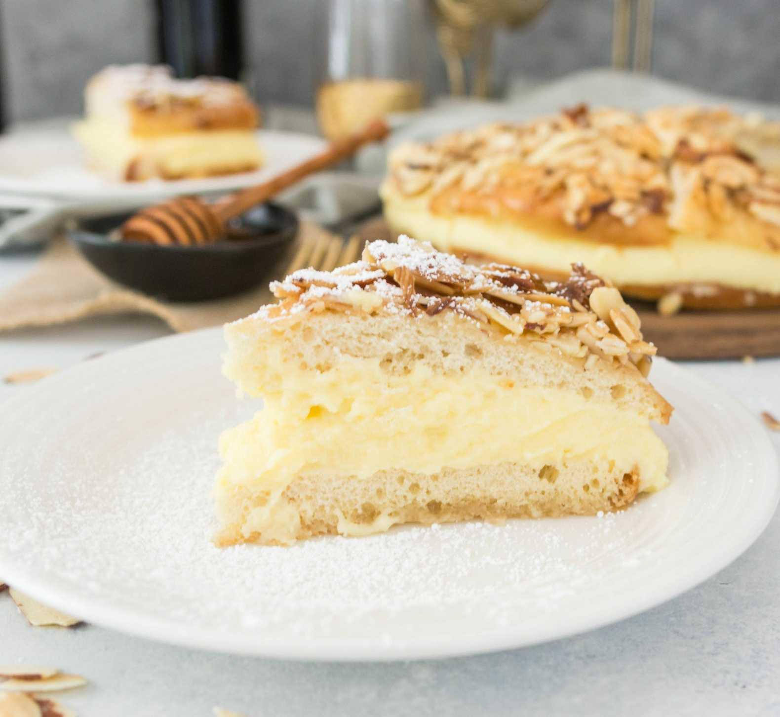Bienenstich Easily Recipes Vanilla Mandeln Kuchen Quick Night