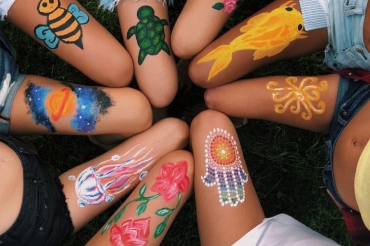Body Art Body Painting Tattoo Trends Bein Tattoodesign Frauen