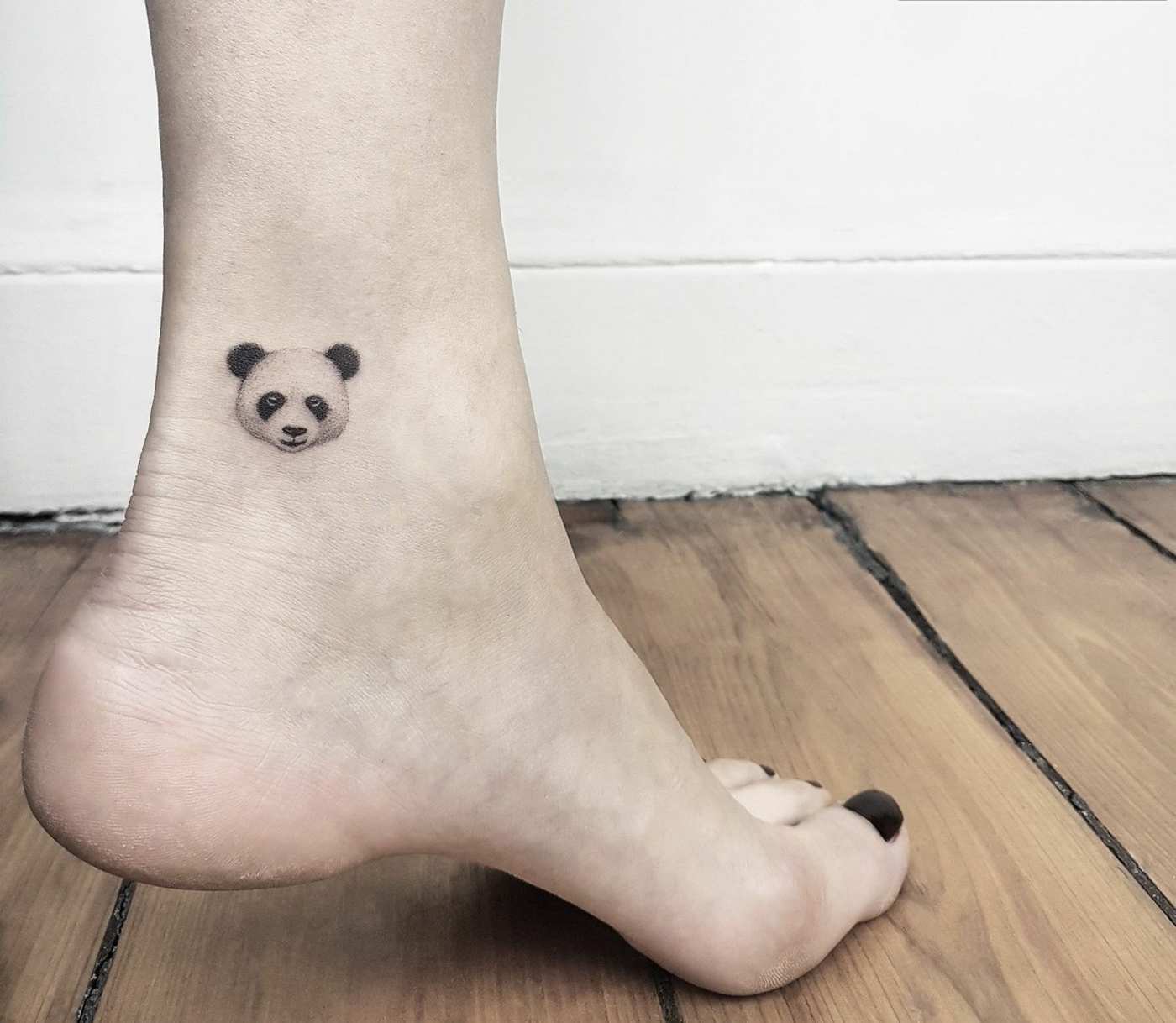 Fill Tattoo in Small Format with Panda Copy in Black and White