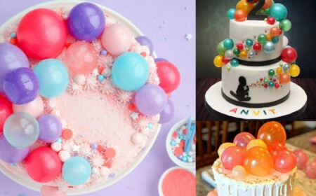 Gelatine Kugeln selber machen als Tortendeko für Kuchen und Cupcakes