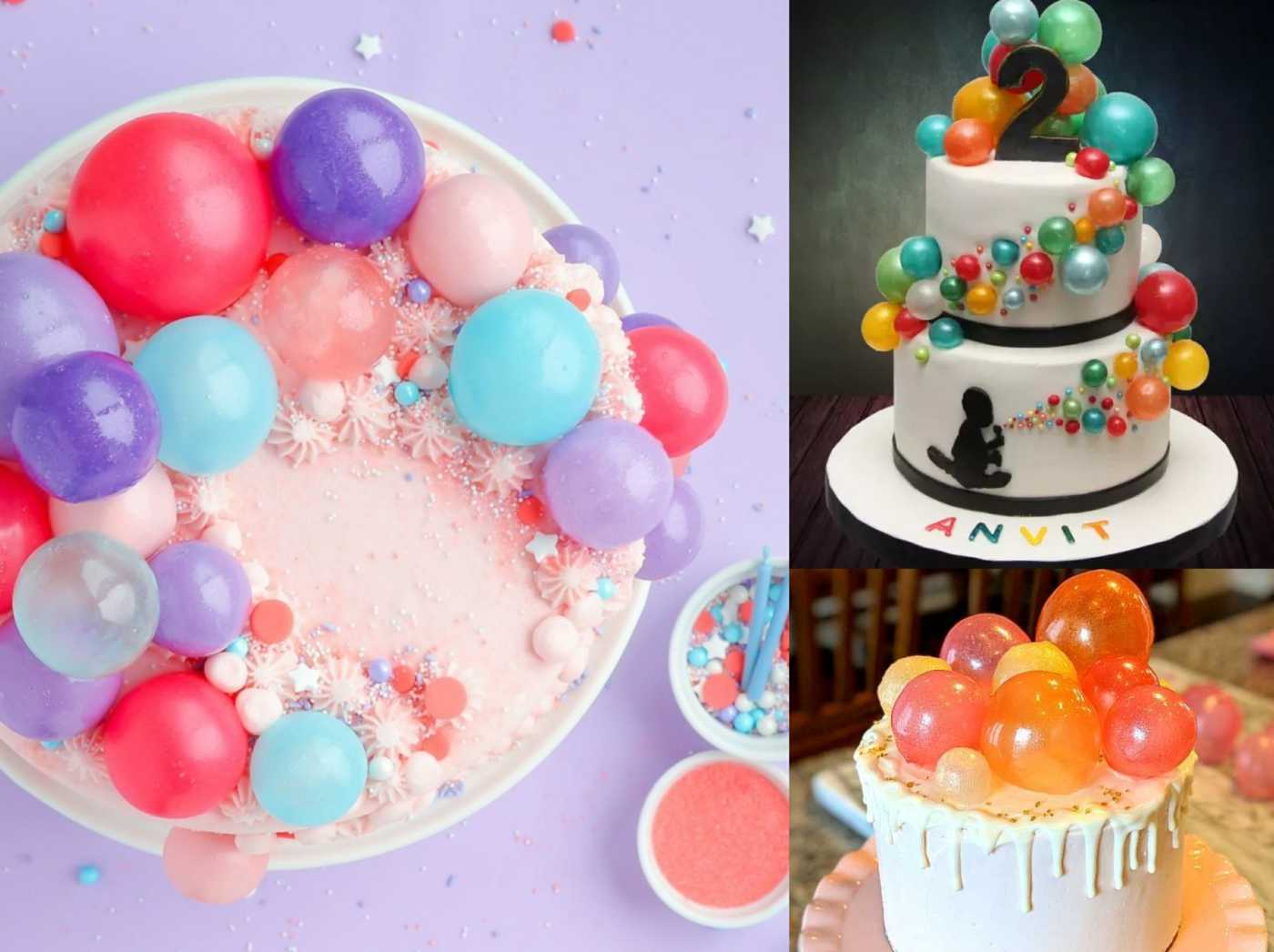 Make gelatine balls themselves as a cake for cakes and cupcakes