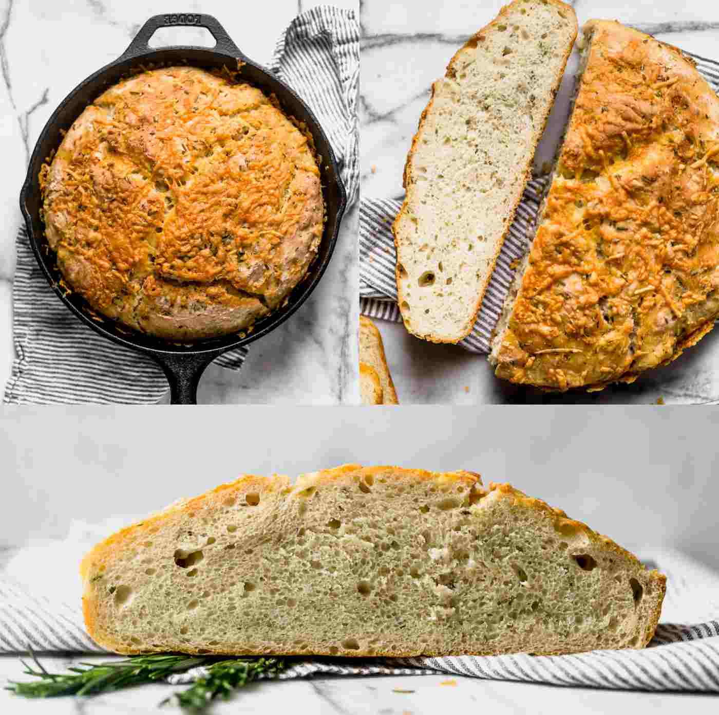Golden brown baked and airy pancake bread with parmesan