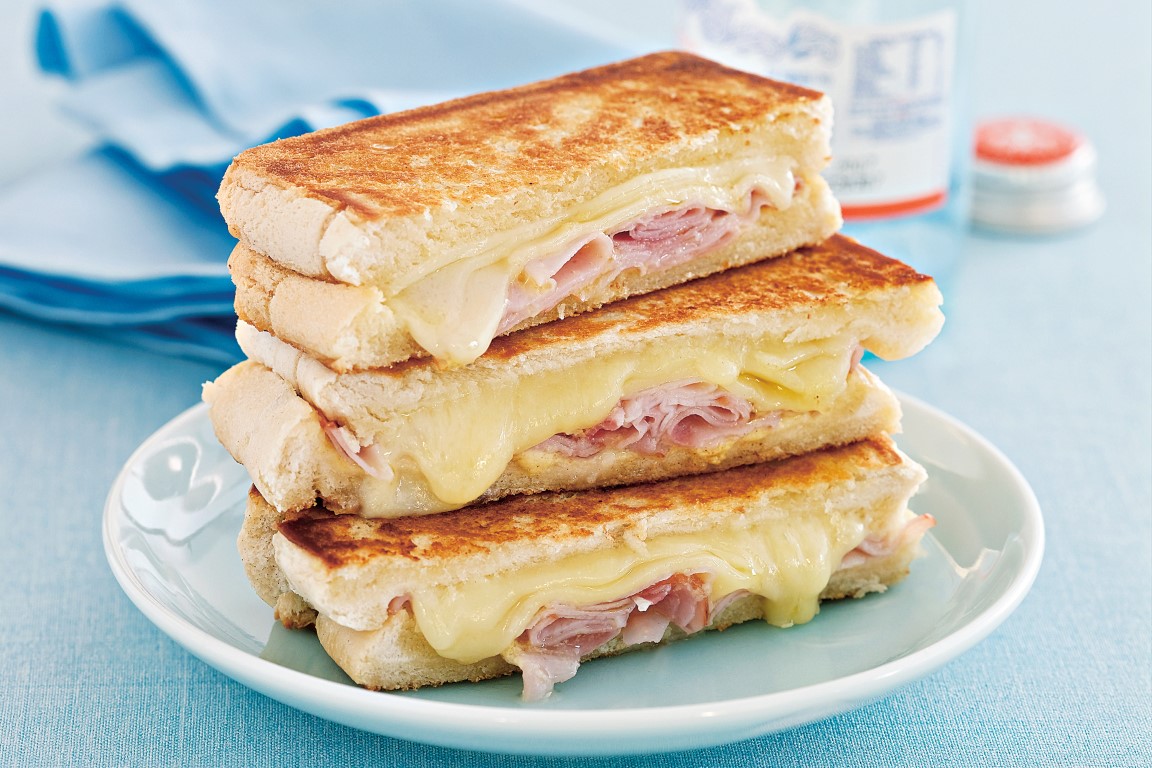 Harzer Käse Toastbrot mit Schinken gesund Abnehmen Mittagessen im Büro Ideen