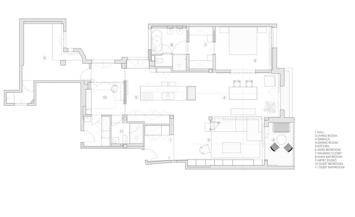 Haus Grundriss - Ein Design von Ventura Estudio in Madrid