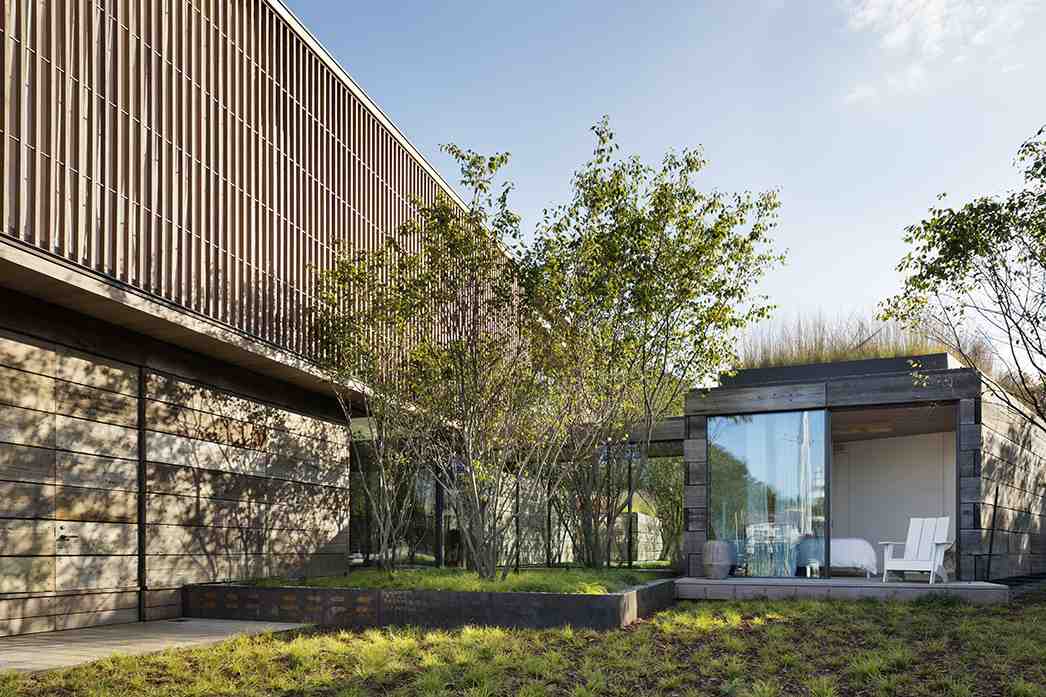Wooden blinds facade guesthouse ideas garden hints