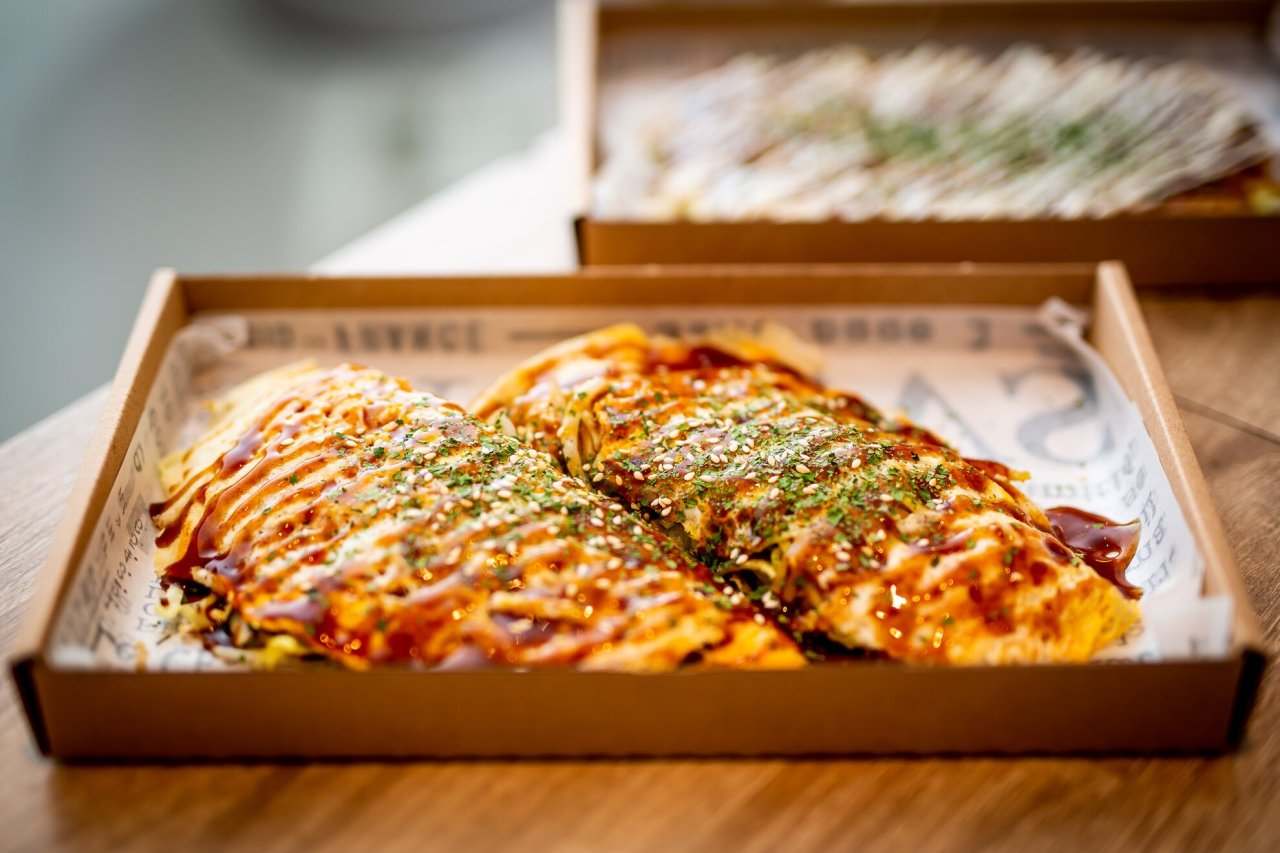 Japanische Pfannkuchen Rezept Okonomiyaki Zubereitung einfach Vegan