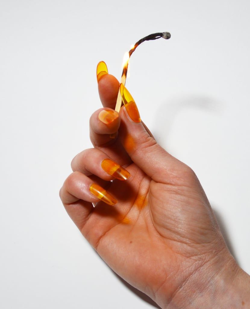Jelly Nails selber machen Neonfarben Orange Nagellack Sommer Nageldesign