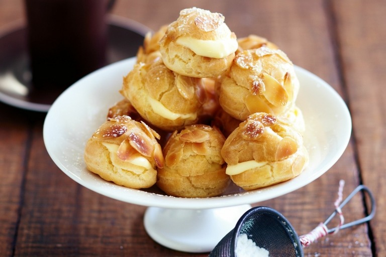 Muffins Vanillefüllung Mandeln Honig Cupcakes