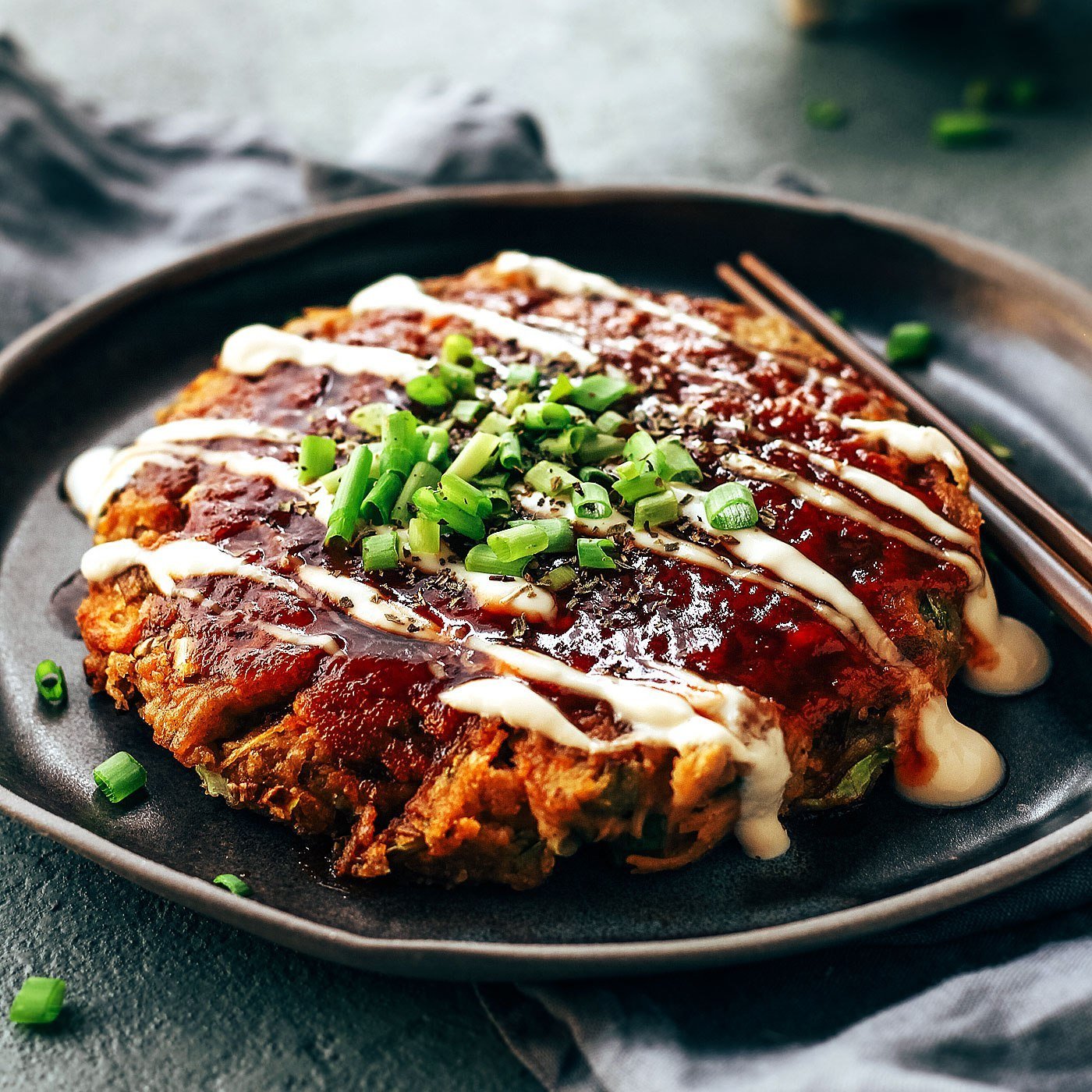 Okonomiyaki Rezept einfach japanische Pfannkuchen herzhaft Frühstück Brunch Ideen