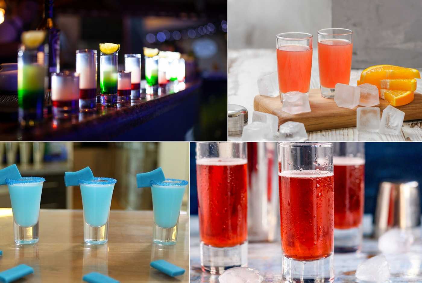 Shots recipes with and without whack for the party