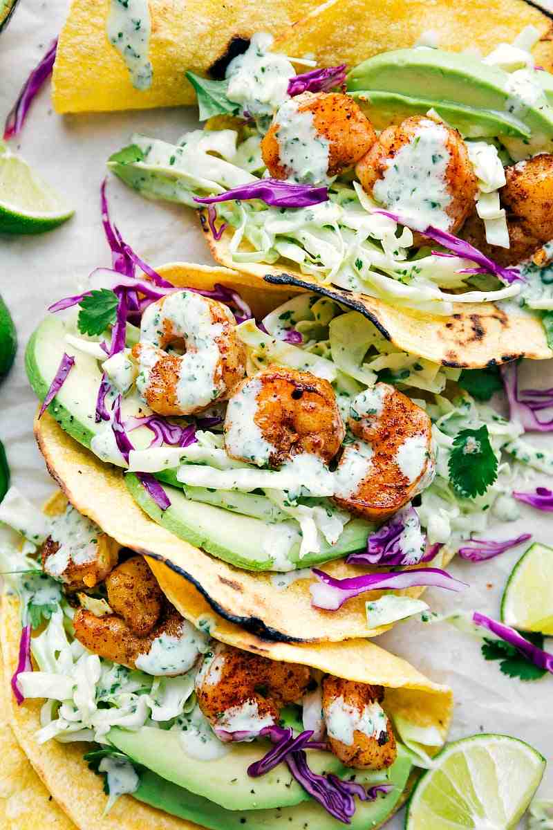 Shrimp Tacos mit Avocado einfach Sommergerichte Abendessen rezepte leicht