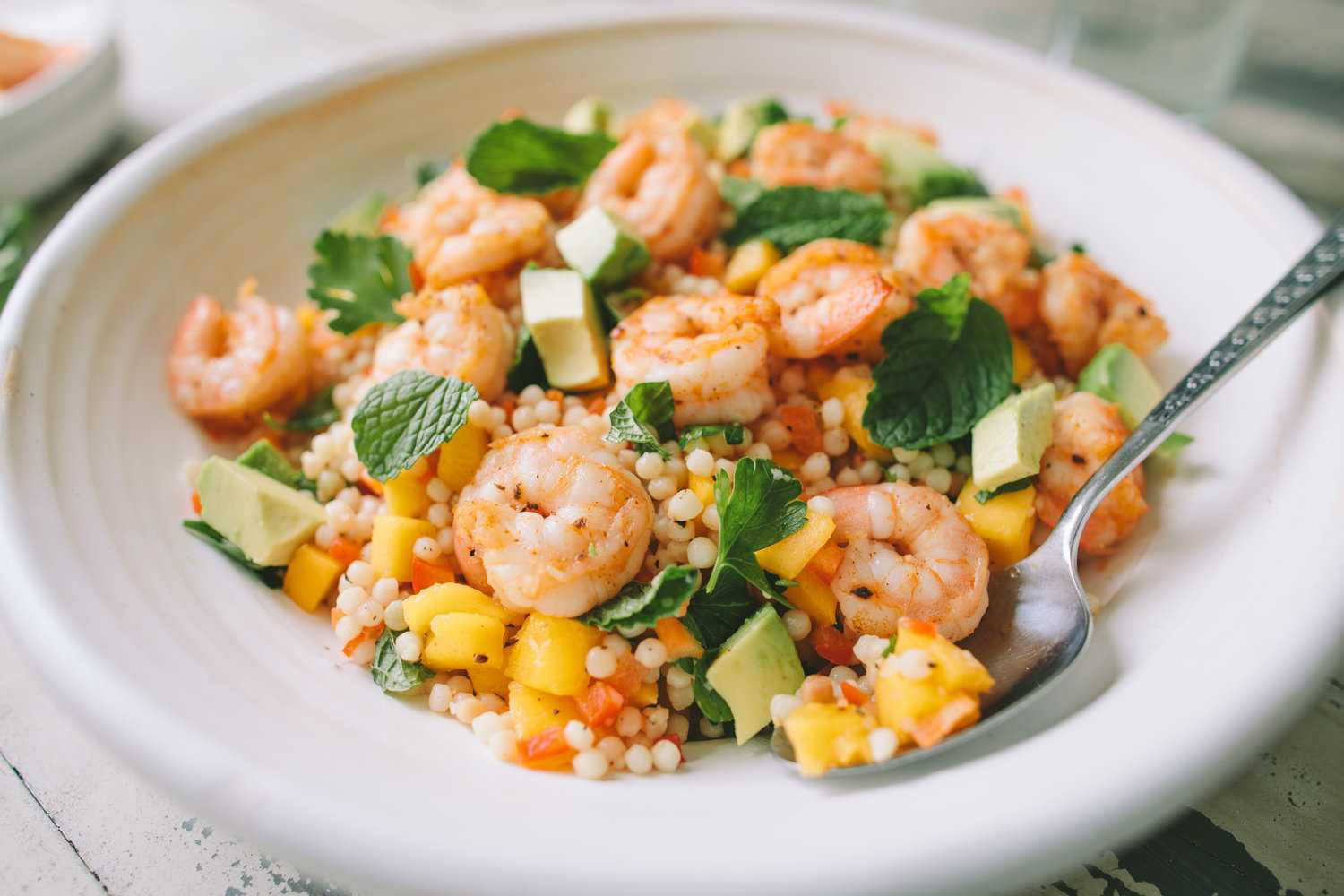 Shrimps Recipe Couscous Salat simply zucchini in summer ash to eat