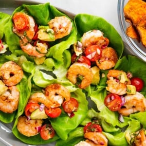 Shrimps Rezepte gegrillt Lettuce Wraps Low Carb Diät