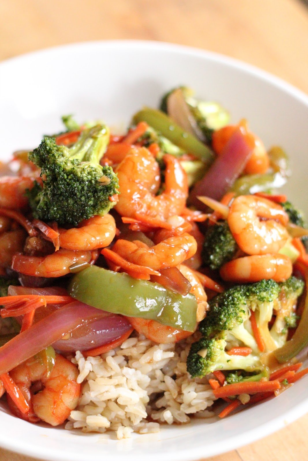 Shrimps mit Reis Gemüse Rezept Broccoli Abendessen im Sommer schnelle Gerichte