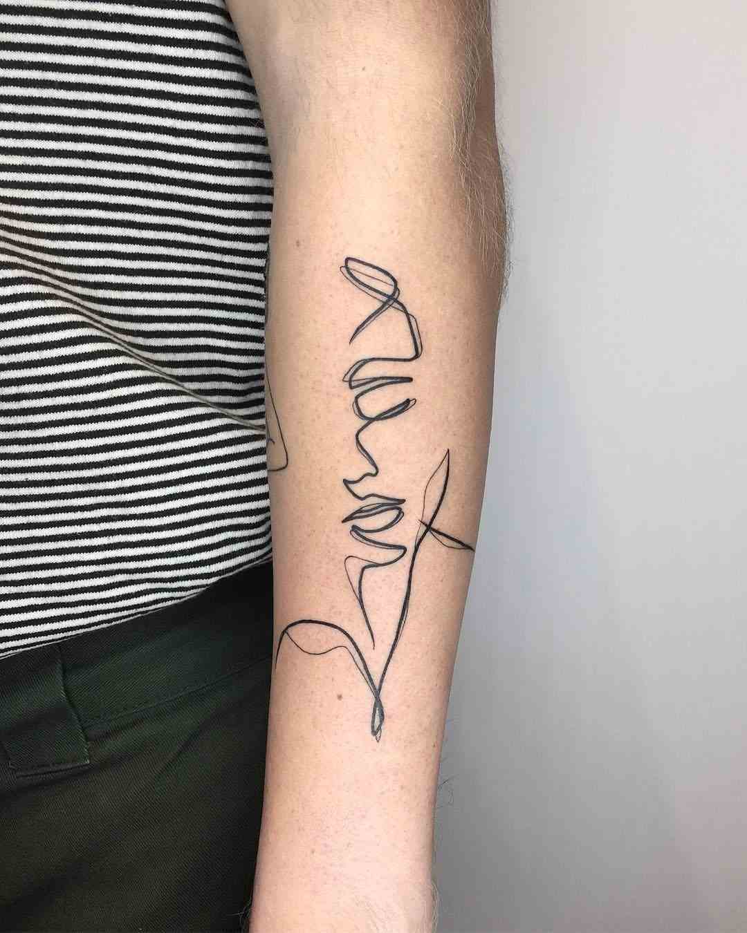 Single Line Tattoo Trends Pinterest Unterarm Tattoodesign Selbstliebe
