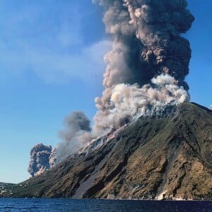 Stromboli Insel Vulkanausbruch Juli