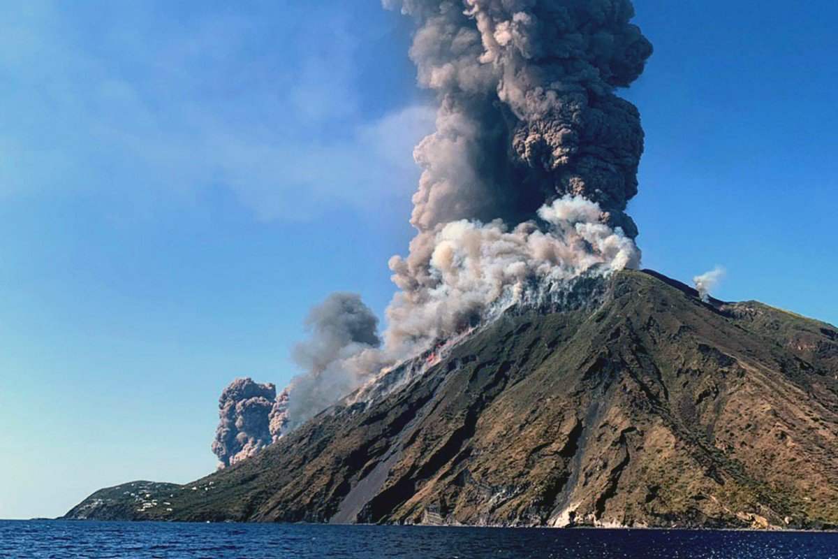 Stromboli Insel Vulkanausbruch Juli