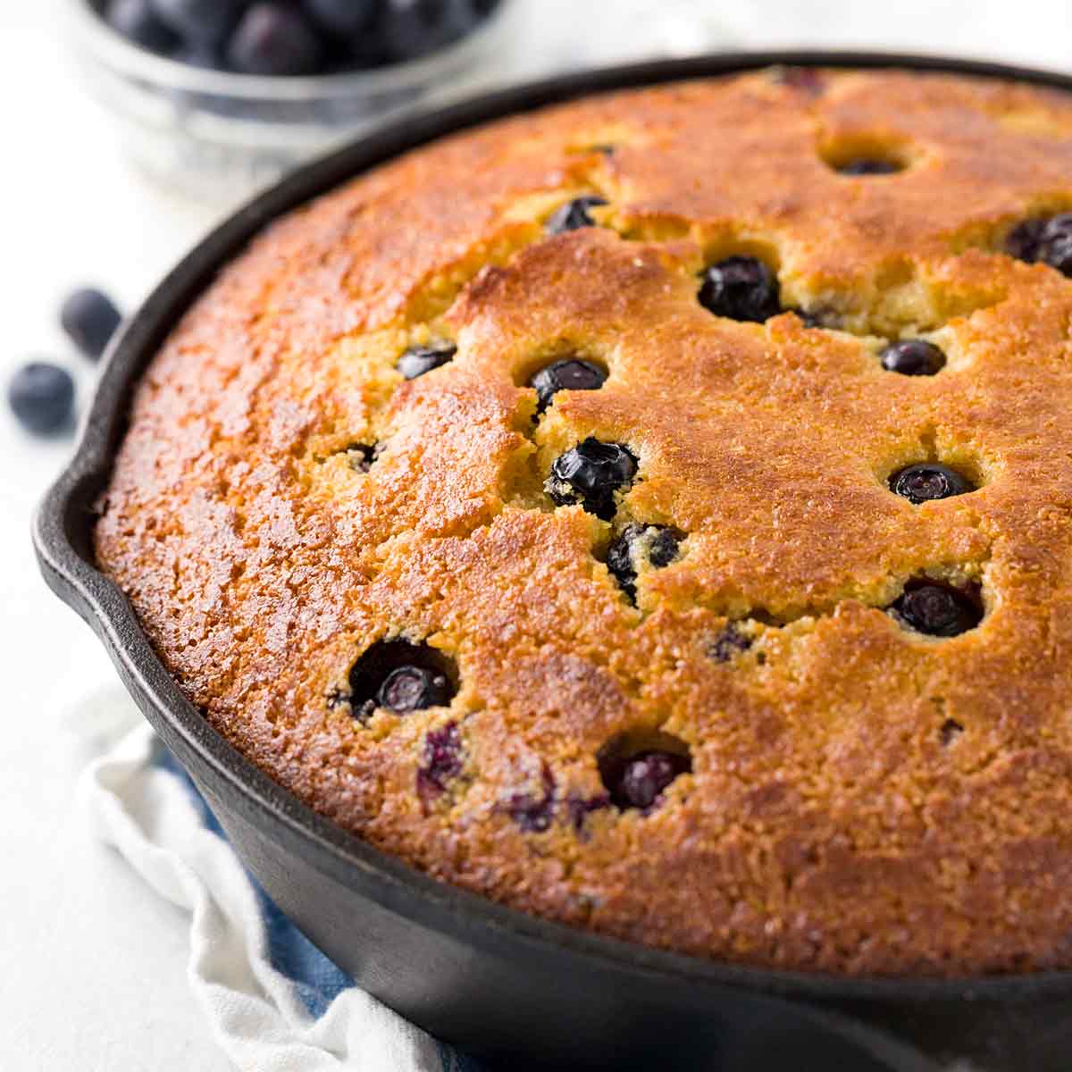 Sweet pancake bread recipe with blueberry and honey as a dessert for the barbecue evening